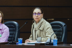 Patrícia Lupion Torres apresenta o Programa Agrinho para vereadores de Cascavel.